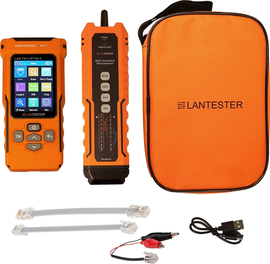 Тестер кабельный Lanmaster LAN-TST-LPTVE-C оранжевый/черный — фото 1