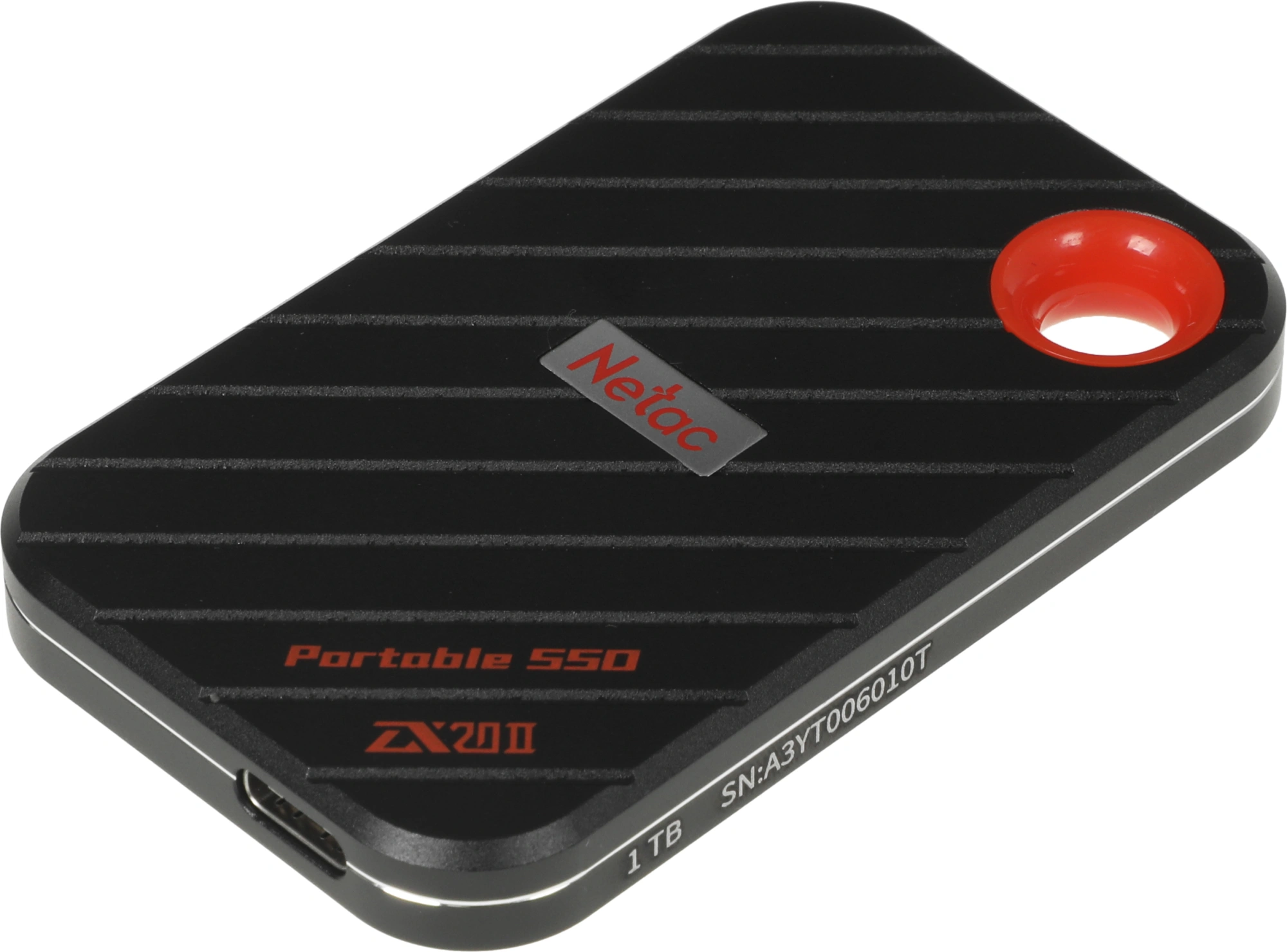 Накопитель SSD Netac USB-C 1000GB NT01ZX20II-1T0-32BK ZX20 II черный — миниатюра 6