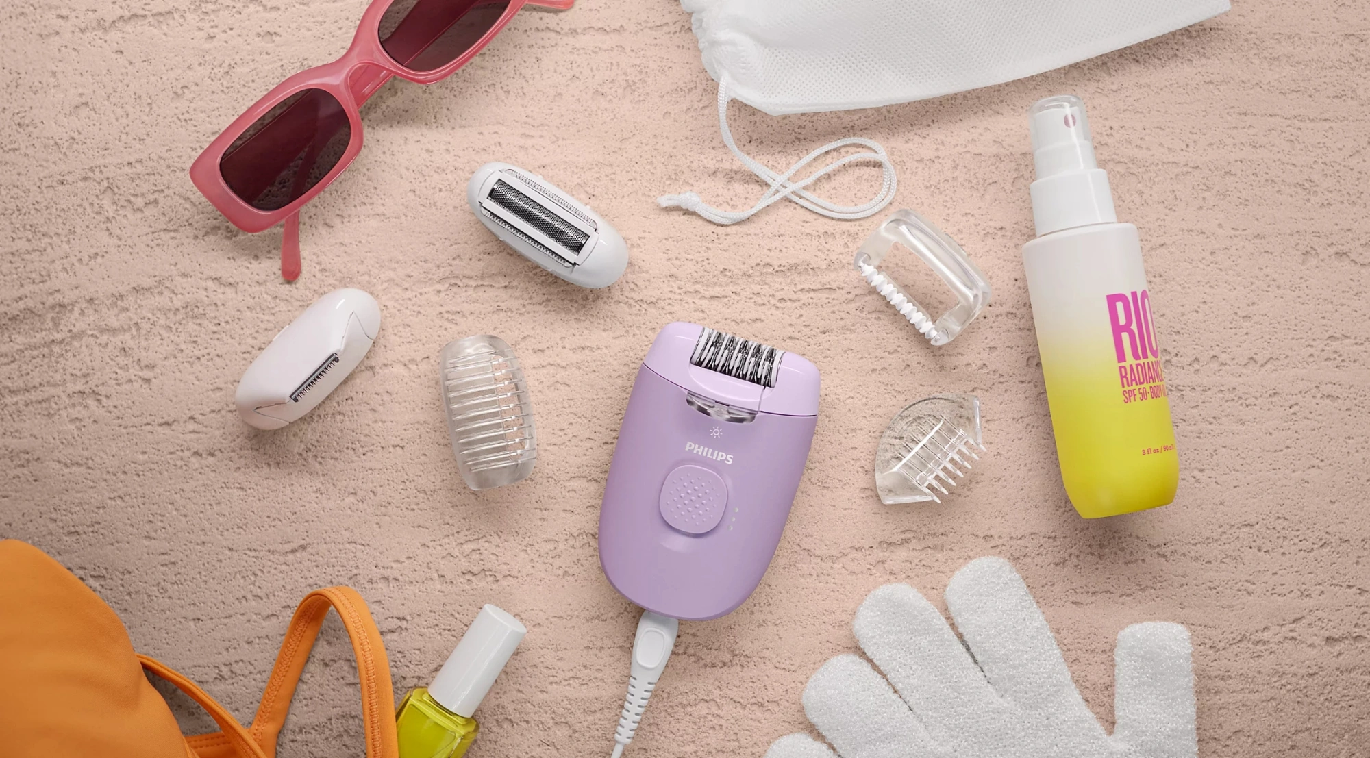 Эпилятор Philips BRE257/00 скор.:2 насад.:3 от электр.сети фиолетовый — миниатюра 5