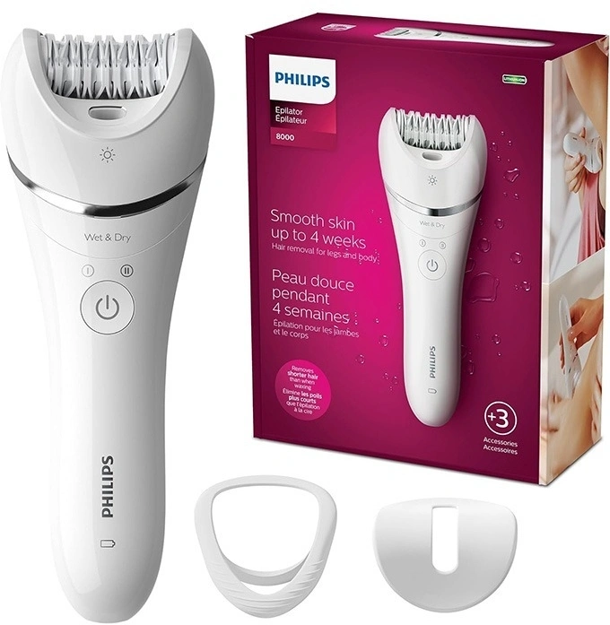 Эпилятор Philips BRE700/01 скор.:2 насад.:2 от аккум. белый — миниатюра 3