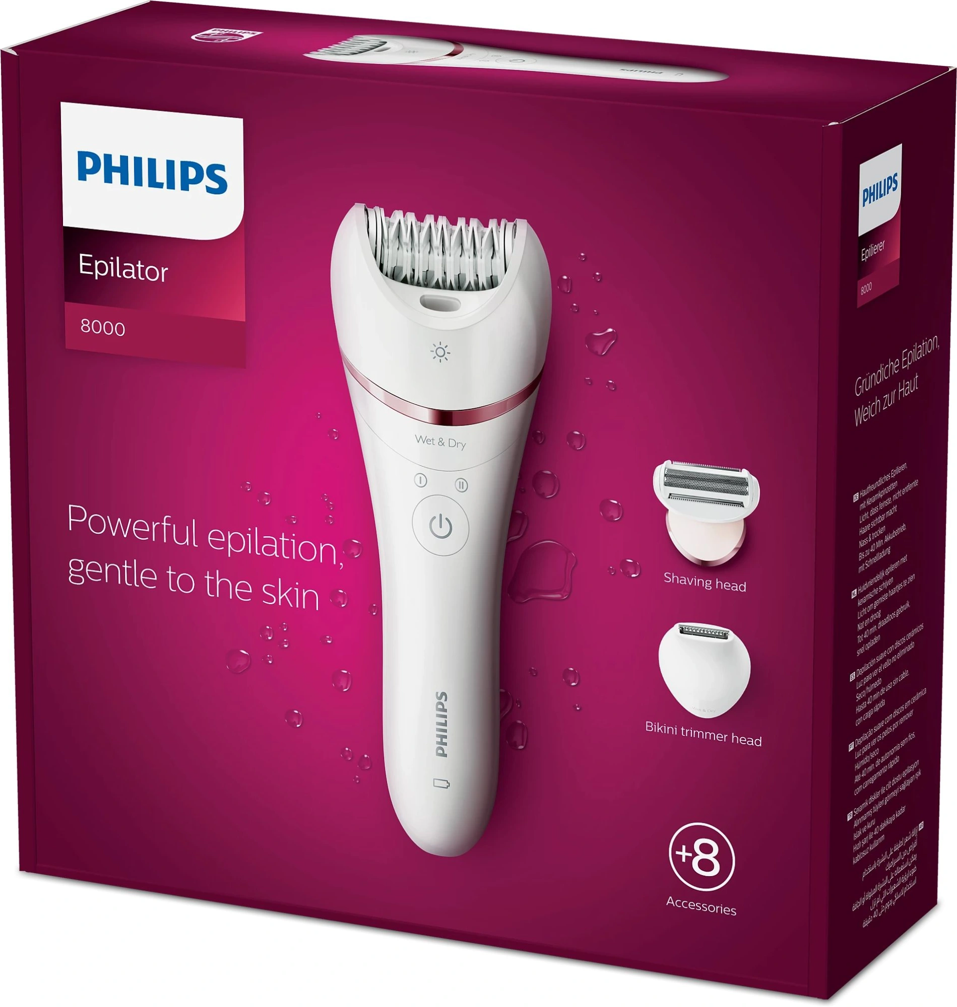 Эпилятор Philips BRE720/01 скор.:2 насад.:6 от аккум. белый — миниатюра 5