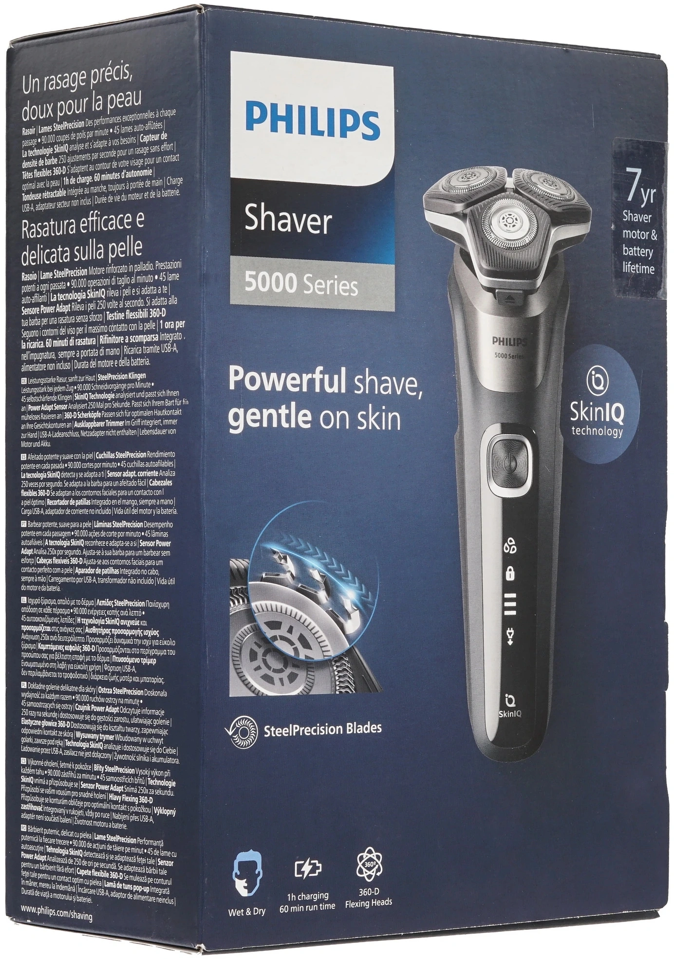 Бритва роторная Philips Series 5000 S5887/10 реж.эл.:3 питан.:аккум. серый — миниатюра 8