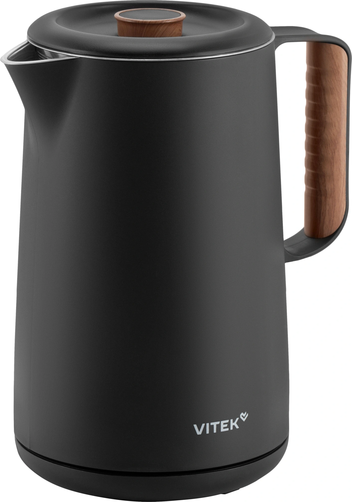 Чайник электрический Vitek VT-WK1093 1.7л. 2000Вт черный/дерево корпус: металл/пластик — миниатюра 2