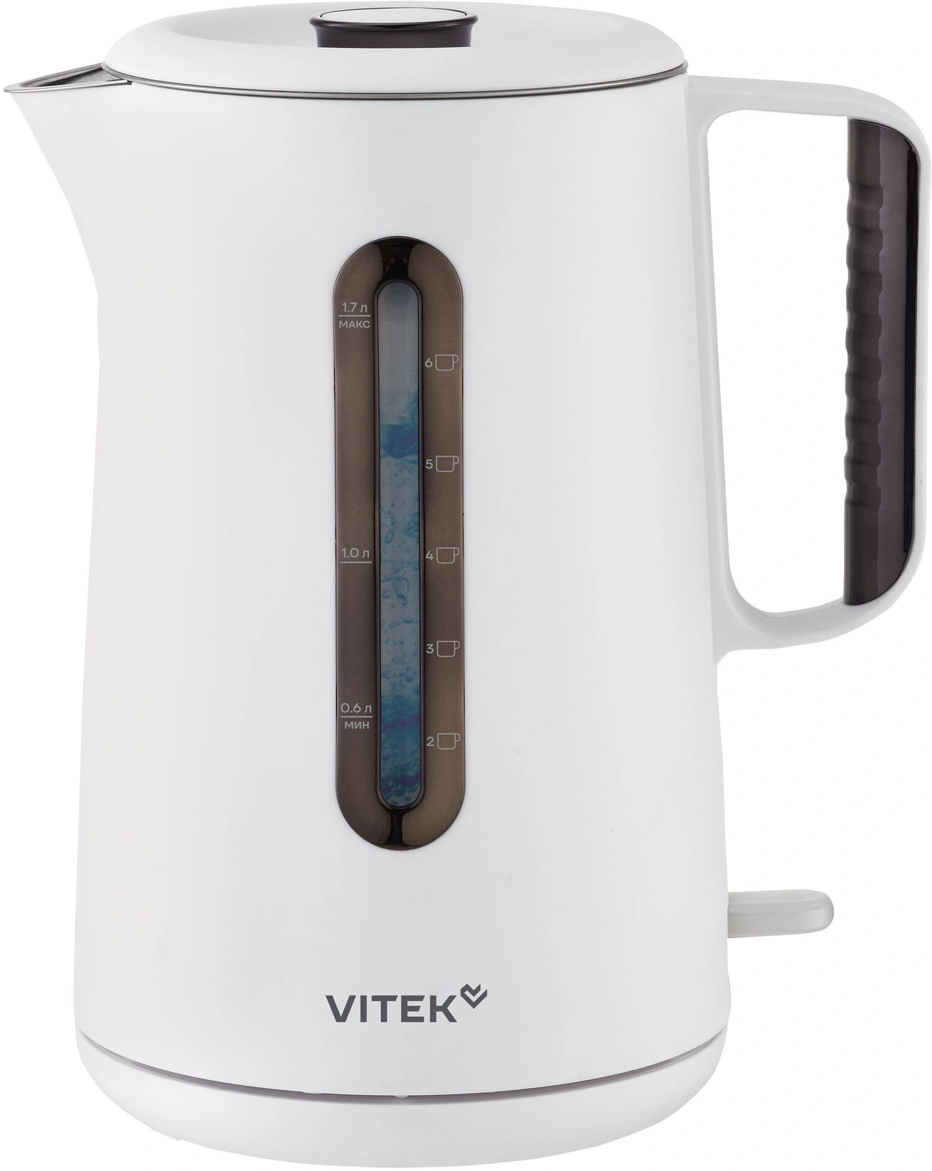 Чайник электрический Vitek VT-WK1094 1.7л. 2000Вт белый/черный корпус: металл/пластик — фото 1