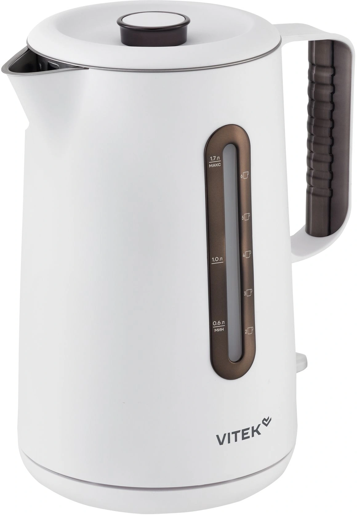 Чайник электрический Vitek VT-WK1094 1.7л. 2000Вт белый/черный корпус: металл/пластик — миниатюра 2