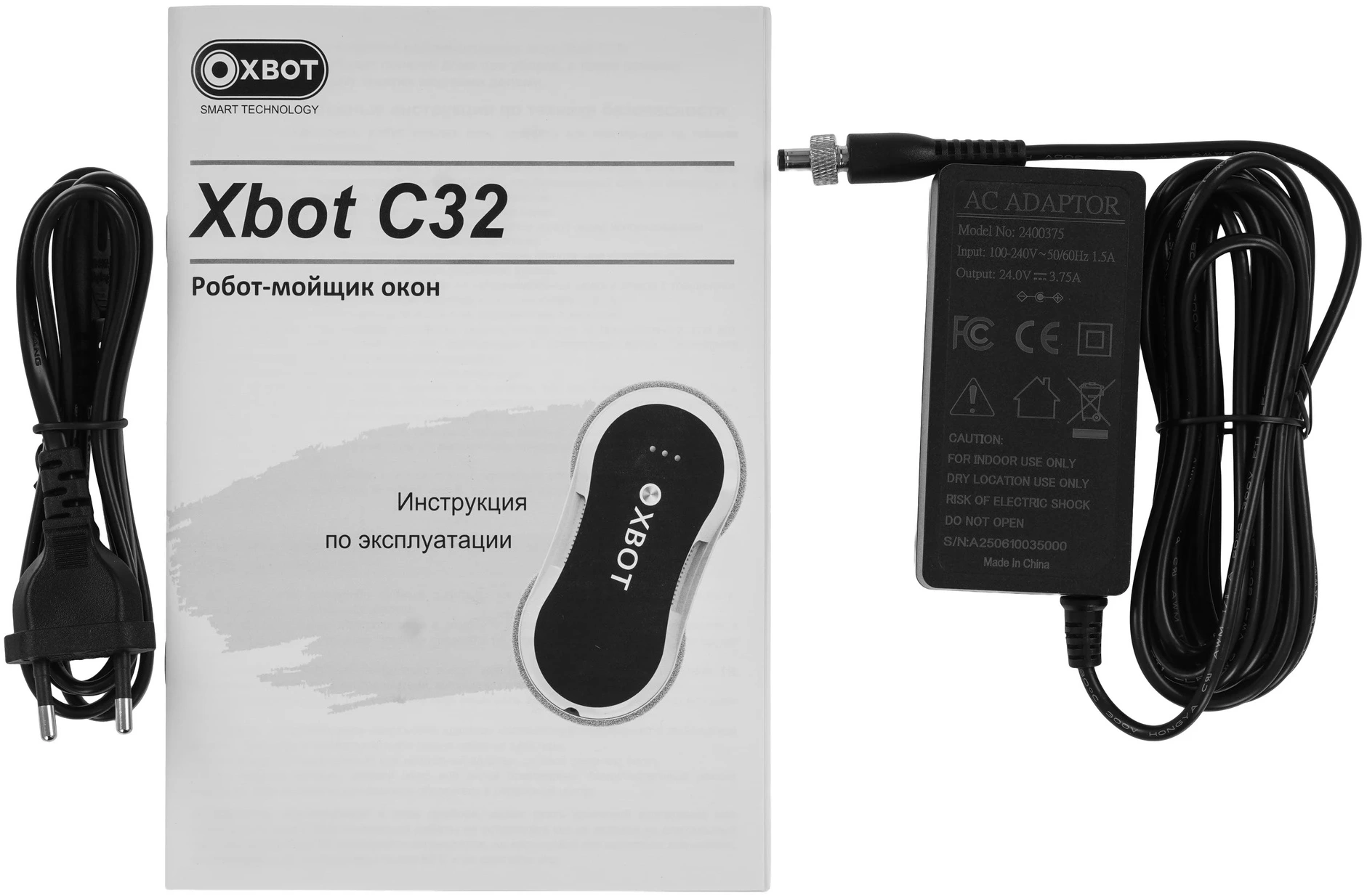 Мойщик окон Xbot С32 пит.:от сети черный — миниатюра 15