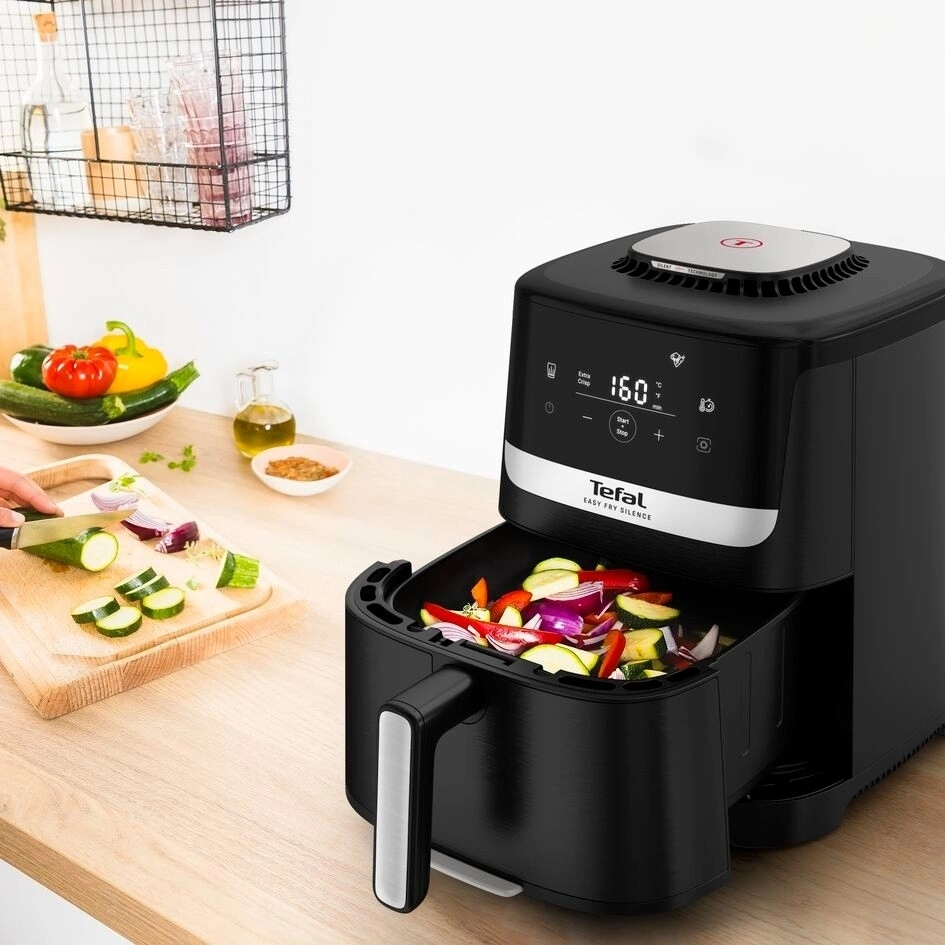 Аэрогриль Tefal EY5528E0 5л 1670Вт черный/серебристый (7211419374) — миниатюра 8