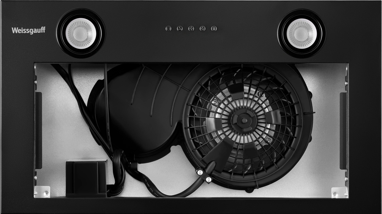 Вытяжка встраиваемая Weissgauff Box 850 PB Black Edition черный управление: кнопочное (1 мотор) — миниатюра 8