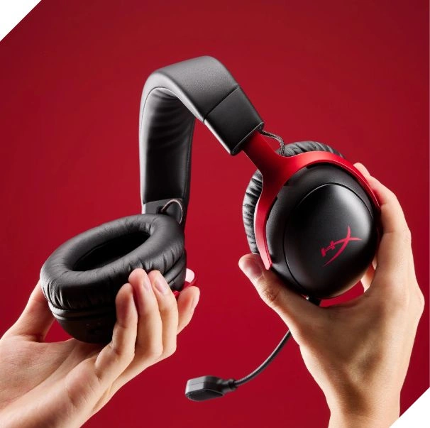 Наушники с микрофоном HyperX Cloud III S Wireless черный/красный 0.5м мониторные BT оголовье (A59Z0AA) — фото 1