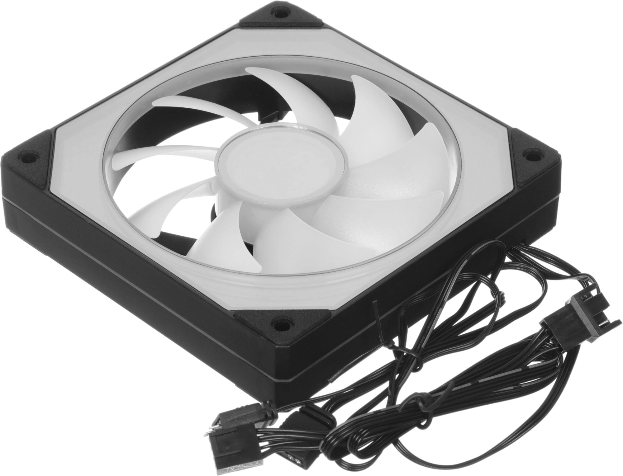 Вентилятор для корпуса Formula Floe Se 12 ARGB 120х120x25 черный 4-pin 25.4дБ (FLOE SE 12BK ARPW) Ret — миниатюра 7