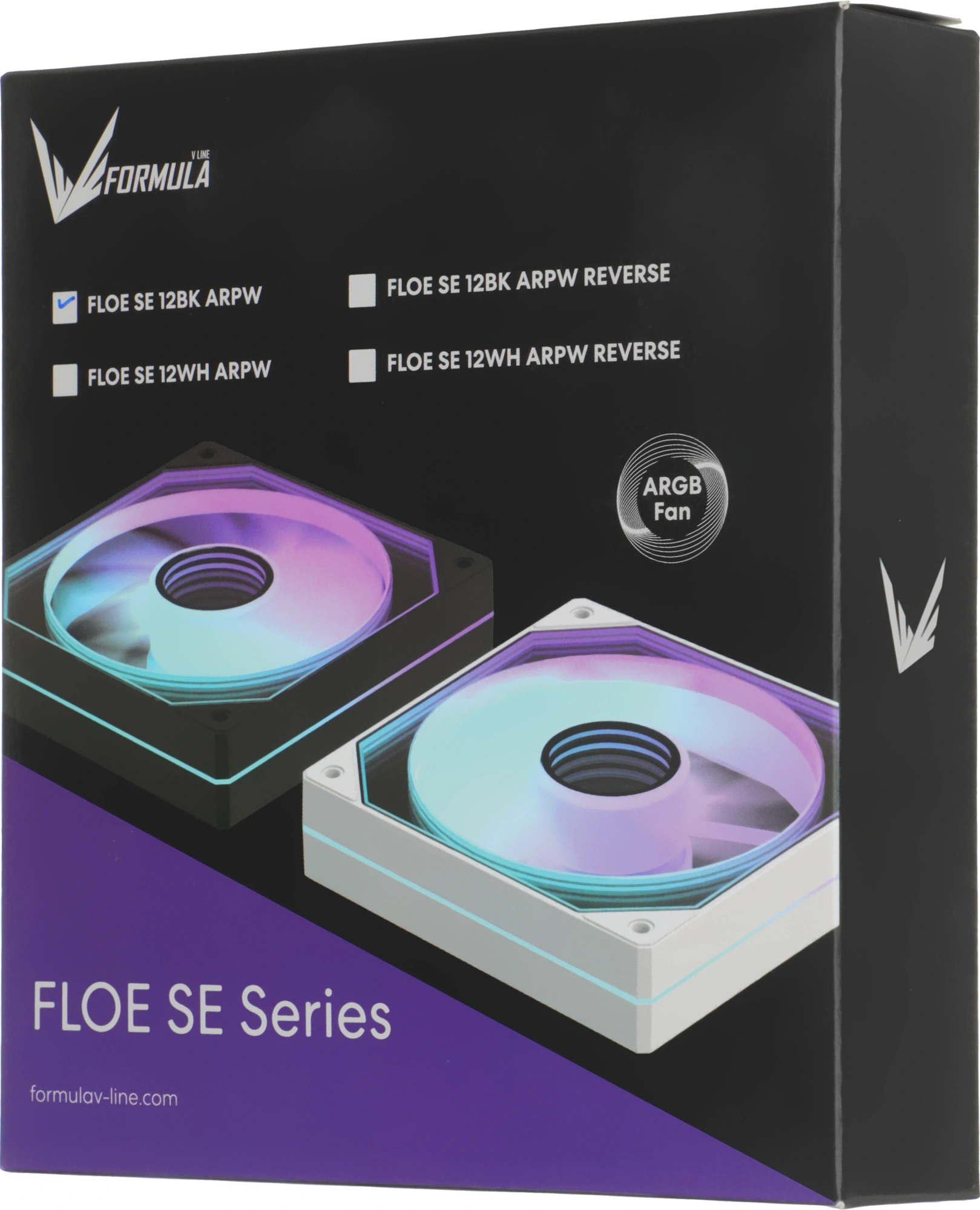 Вентилятор для корпуса Formula Floe Se 12 ARGB 120х120x25 черный 4-pin 25.4дБ (FLOE SE 12BK ARPW) Ret — миниатюра 5