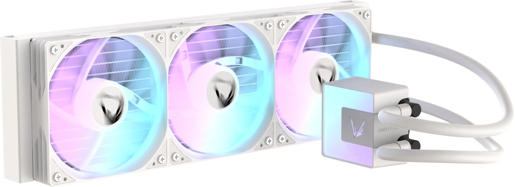 Система водяного охлаждения Formula Ice Jet Glow 360 ARGB Soc-AM5/AM4/1200/2066/1700/1851 белый 4-pin 1-27dB Al+Cu 300W 2020gr Ret (ICE JET GLOW 360 WH) — миниатюра 5