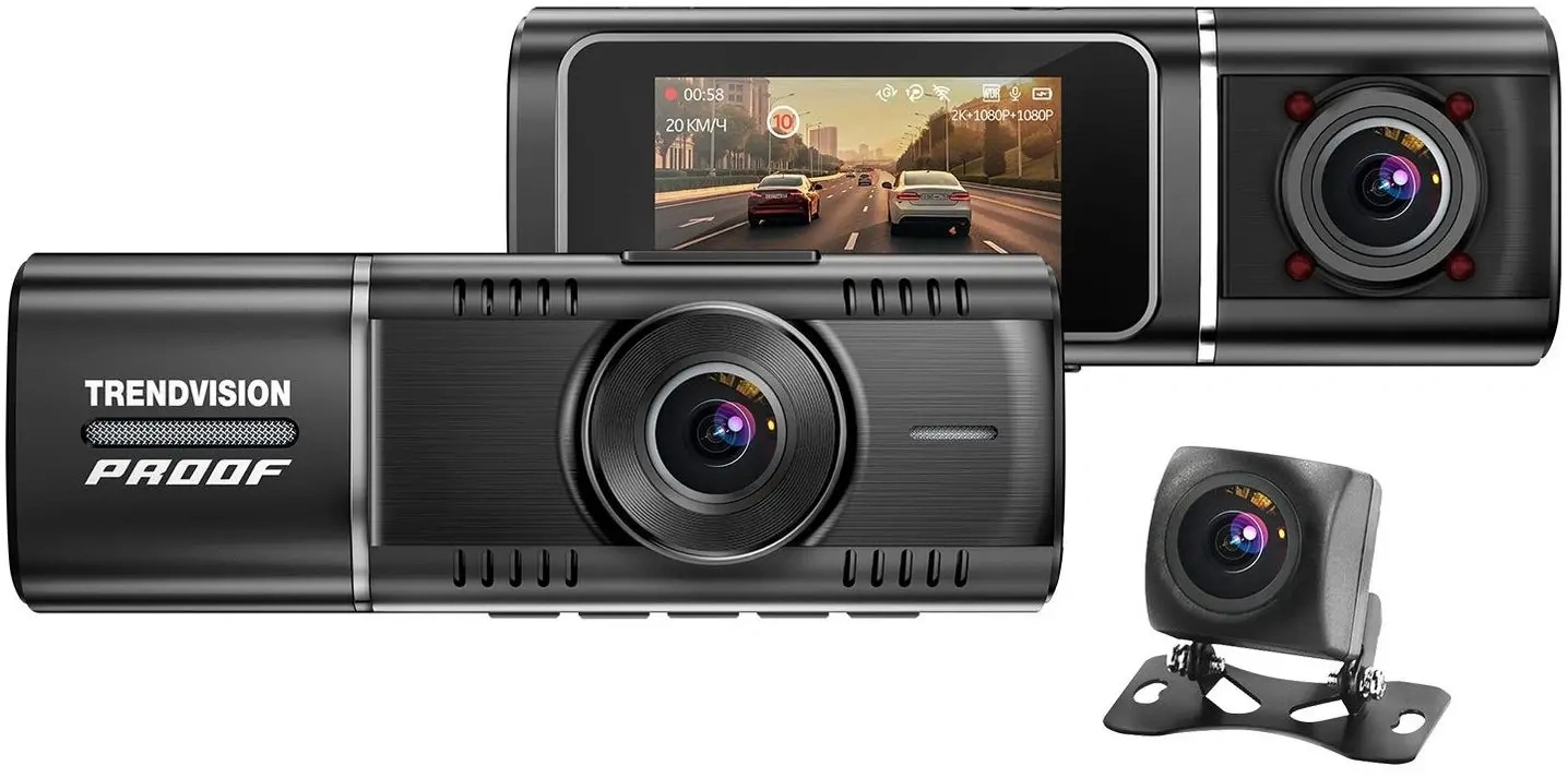 Видеорегистратор TrendVision Proof Ultra черный 2160x3840 2160p 170гр. GPS SA230D — фото 1