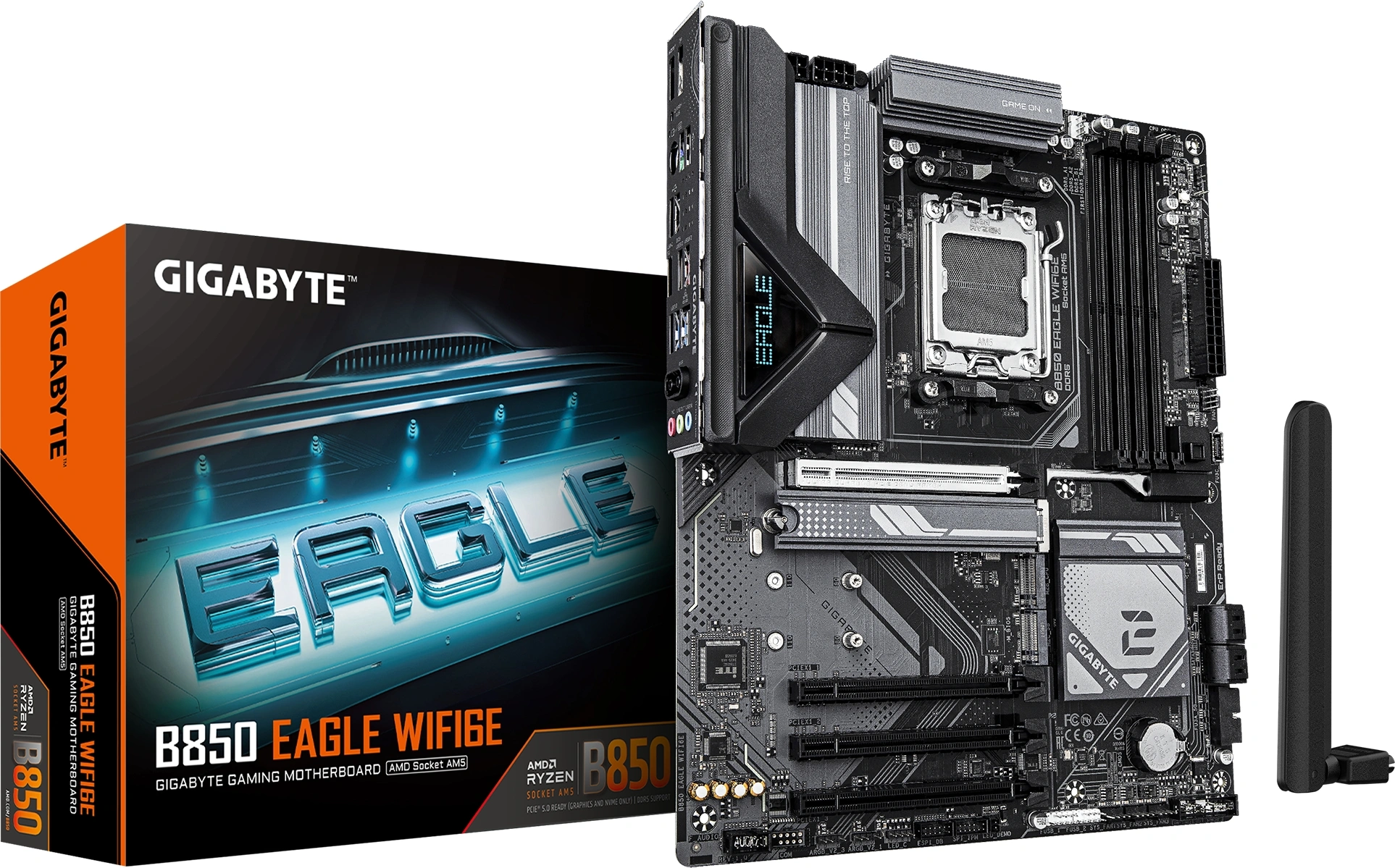 Материнская плата Gigabyte B850 EAGLE WIFI6E Socket AM5 AMD B850 4xDDR5 ATX AC`97 8ch(7.1) GbLAN RAID+HDMI+DP — миниатюра 4