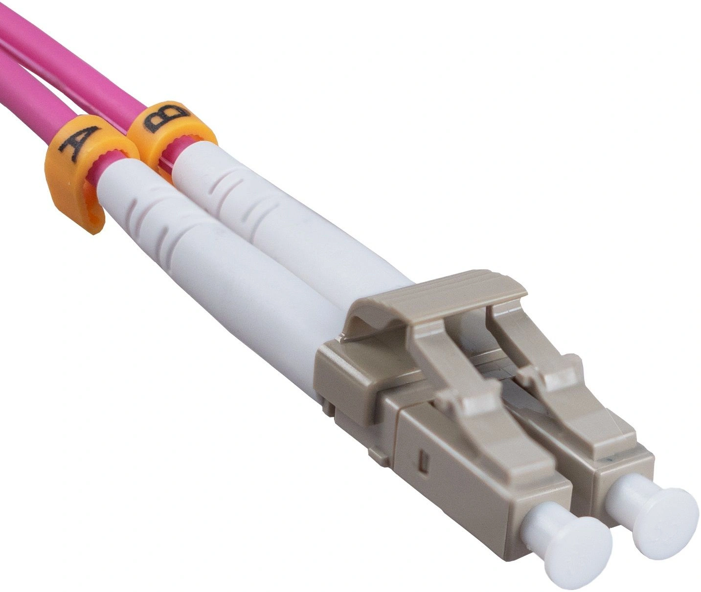 Патч-корд Cabeus FOP-50-OM4-LC-SC-1M 2x50/125 OM4 LC дуплекс-SC дуплекс 1м LSZH фиолетовый — миниатюра 2