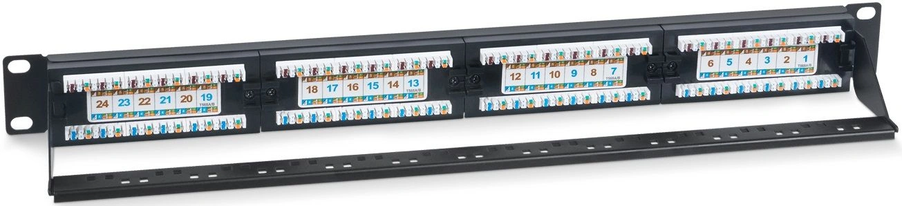 Патч-панель Cabeus PL-24-CAT.6-DUAL 19" 1U 24xRJ45 кат.6 UTP — миниатюра 2