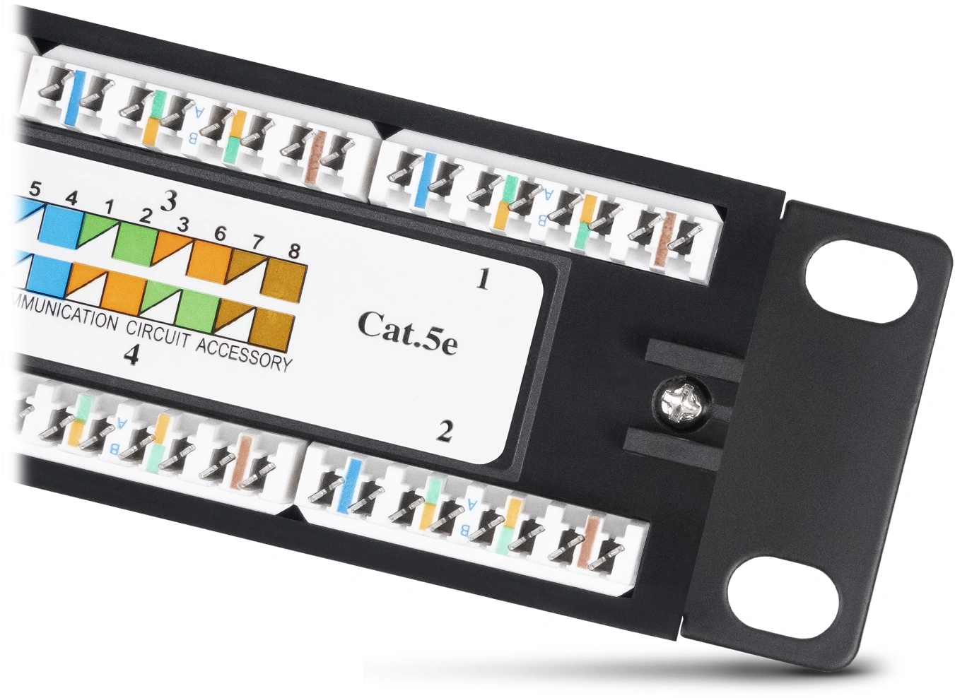 Патч-панель Cabeus PL-12-CAT.5E 10"-DUAL 10" 1U 12xRJ45 кат.5E UTP — миниатюра 7