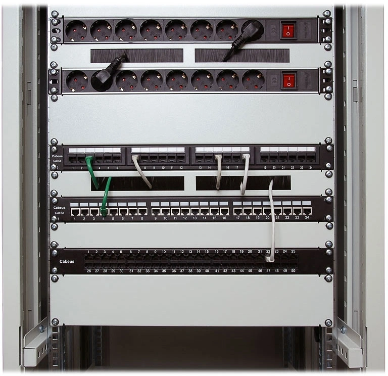 Патч-панель Cabeus PL-12-CAT.5E 10"-DUAL 10" 1U 12xRJ45 кат.5E UTP — миниатюра 8