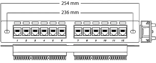 Патч-панель Cabeus PL-12-CAT.5E 10"-DUAL 10" 1U 12xRJ45 кат.5E UTP — миниатюра 4