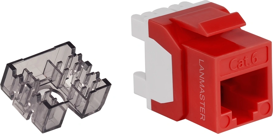 Модуль Lanmaster LAN-OK45U6/180N-RD Keystone RJ45 кат.6 крас. — миниатюра 2