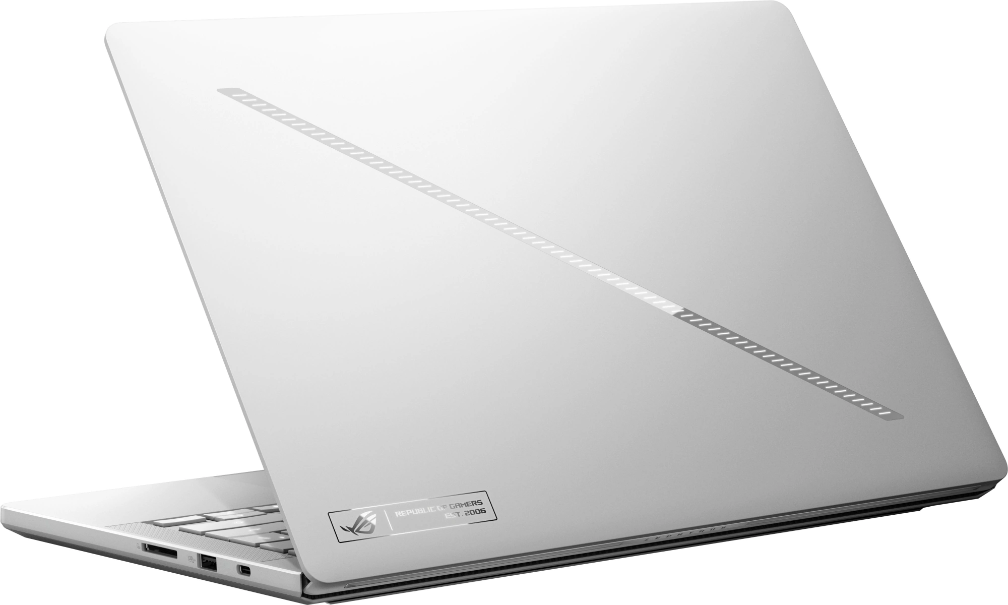 Ноутбук Asus ROG Zephyrus G14 GU405AW-SY024W Core Ultra 9 386H 32Gb SSD1Tb NVIDIA GeForce RTX5080 16Gb 14" OLED 3K (2880x1800) Windows 11 Home white WiFi BT Cam Bag (90NR0P83-M000Y0) — миниатюра 3