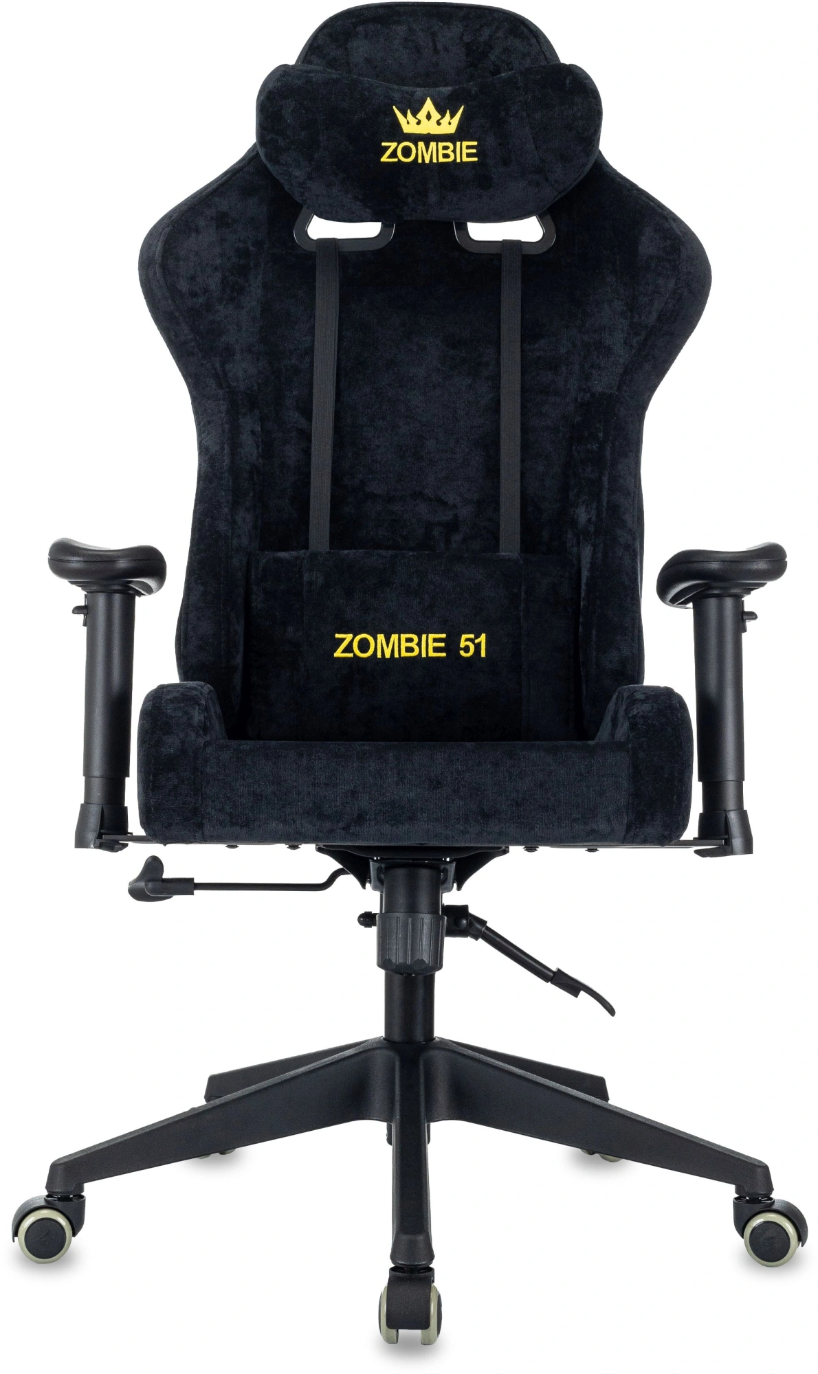 Кресло игровое Zombie 51 черный Light-20 с подголов. крестов. пластик — миниатюра 2