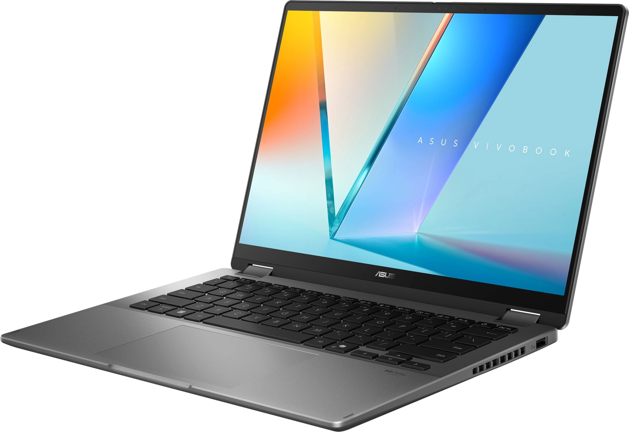 Ноутбук Asus Vivobook 14 Flip TP3407AA-SG111W Core Ultra 7 355 16Gb SSD512Gb Intel Graphics 14" OLED Touch WUXGA (1920x1200) Windows 11 Home grey WiFi BT Cam (90NB17C1-M007C0) — миниатюра 4