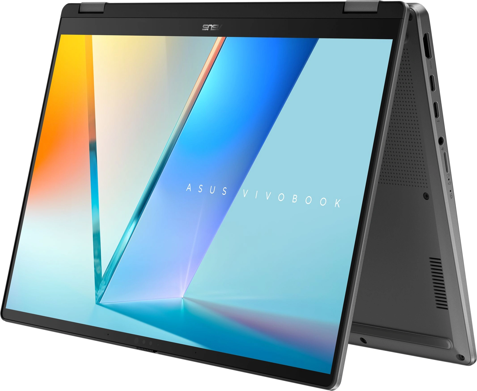 Ноутбук Asus Vivobook 14 Flip TP3407AA-SG111W Core Ultra 7 355 16Gb SSD512Gb Intel Graphics 14" OLED Touch WUXGA (1920x1200) Windows 11 Home grey WiFi BT Cam (90NB17C1-M007C0) — миниатюра 8