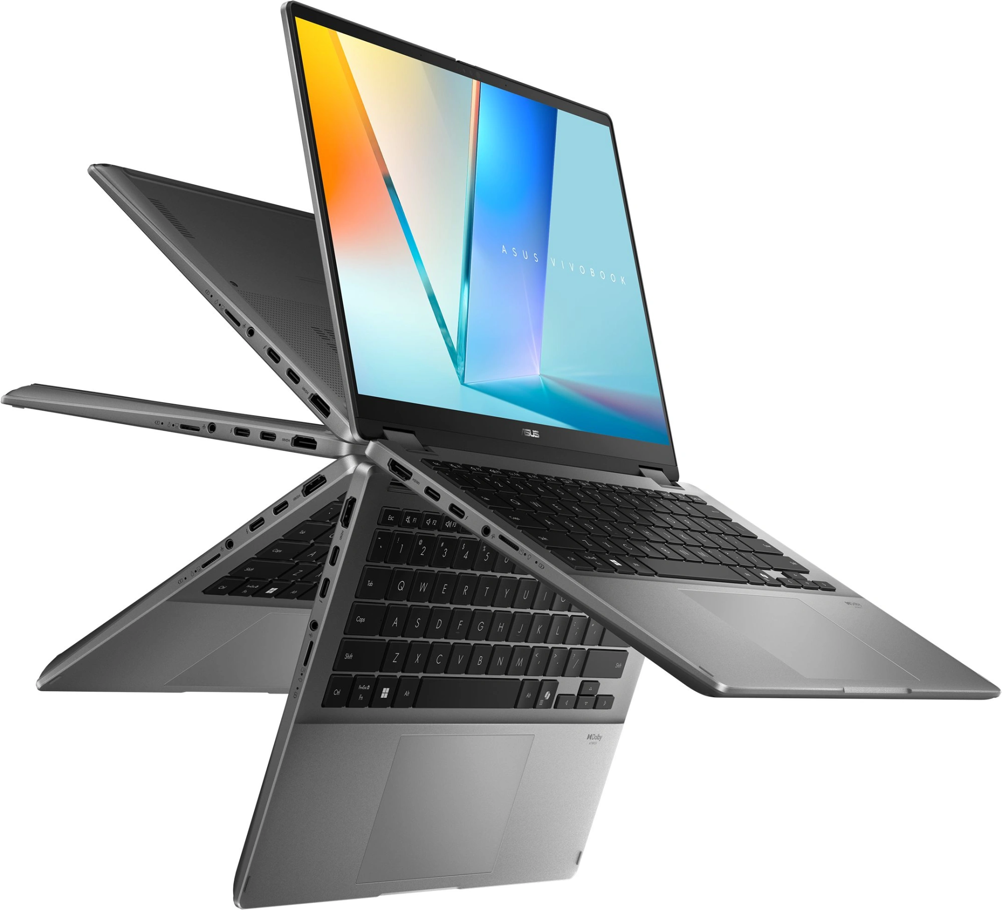 Ноутбук Asus Vivobook 14 Flip TP3407AA-SG111W Core Ultra 7 355 16Gb SSD512Gb Intel Graphics 14" OLED Touch WUXGA (1920x1200) Windows 11 Home grey WiFi BT Cam (90NB17C1-M007C0) — миниатюра 11