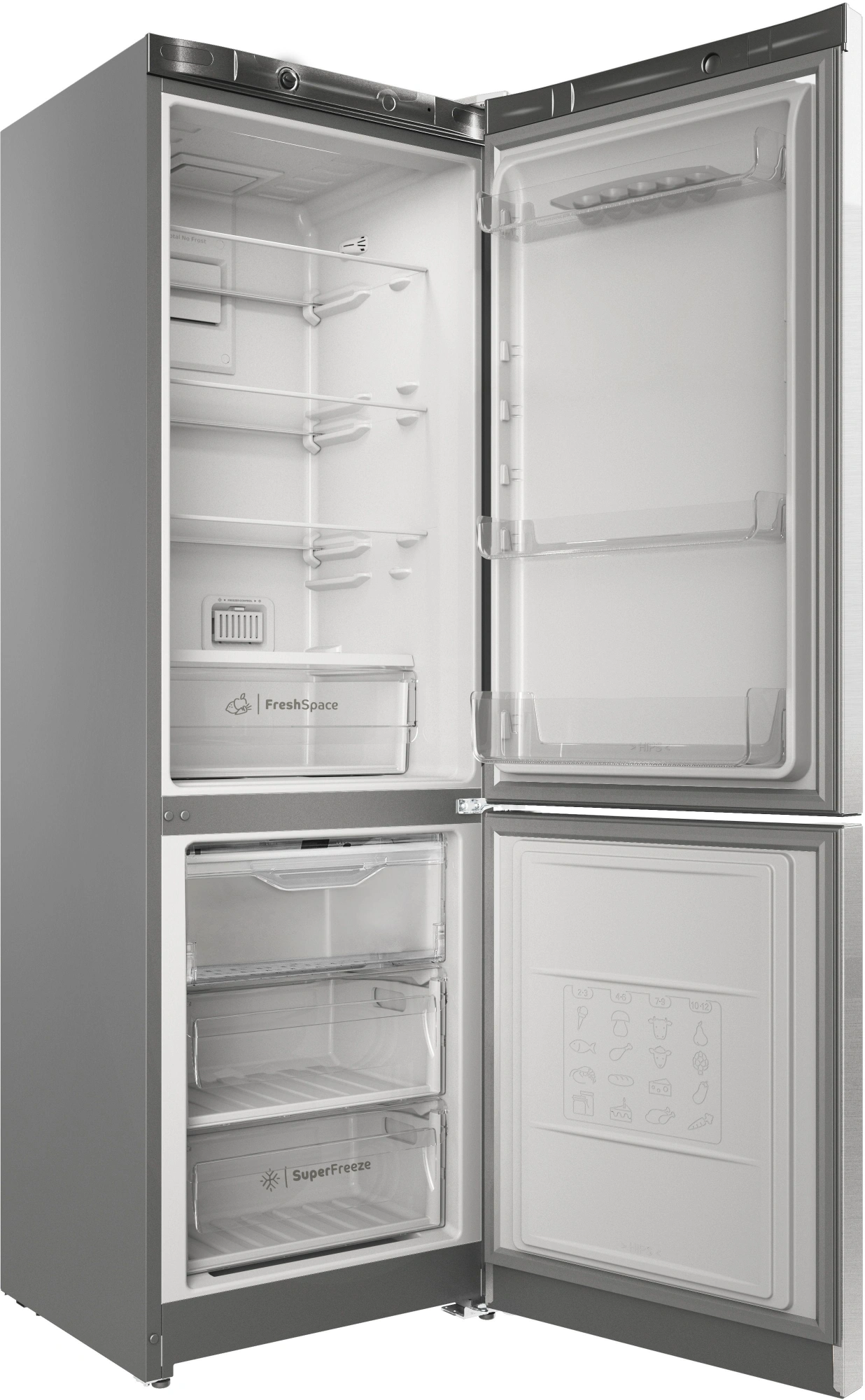Холодильник Indesit ITS 4180 XB 2-хкамерн. нержавеющая сталь — миниатюра 2
