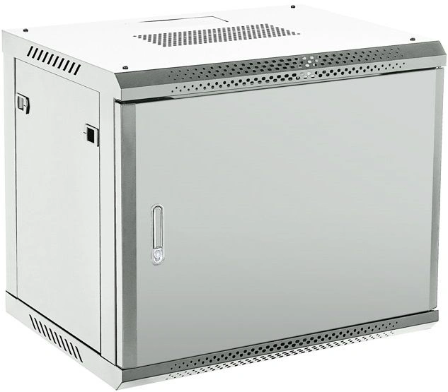 Шкаф коммутационный Rexant (04-1266-121) настенный 12U 600x600мм пер.дв.металл серый 230град. металл — фото 1