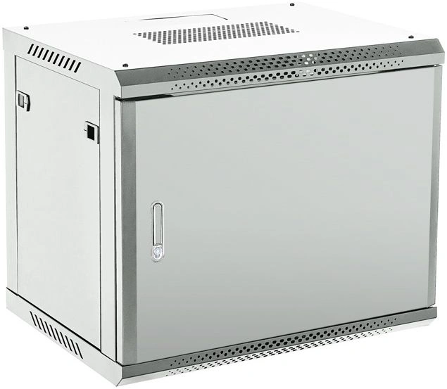 Шкаф коммутационный Rexant (04-0966-121) настенный 9U 600x600мм пер.дв.металл серый металл