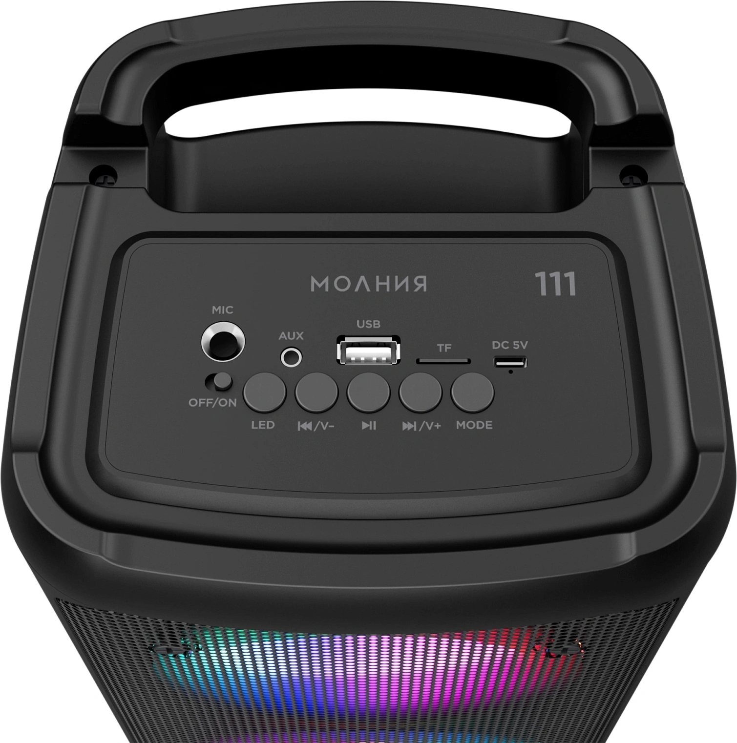 Колонка порт. Ural Молния 111 черный 40W 2.0 BT/3.5Jack/USB 1500mAh (МОЛНИЯ 111) — миниатюра 6