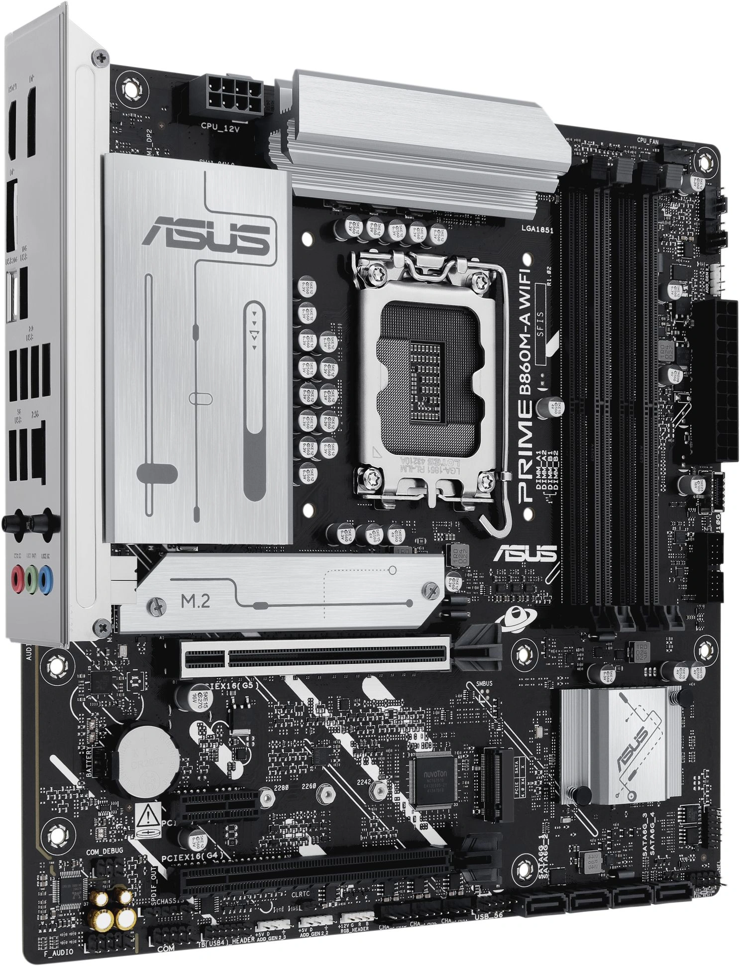 Материнская плата Asus PRIME B860M-A WIFI Soc-1851 Intel B860 4xDDR5 mATX AC`97 8ch(7.1) 2.5Gg RAID+HDMI+DP — миниатюра 5