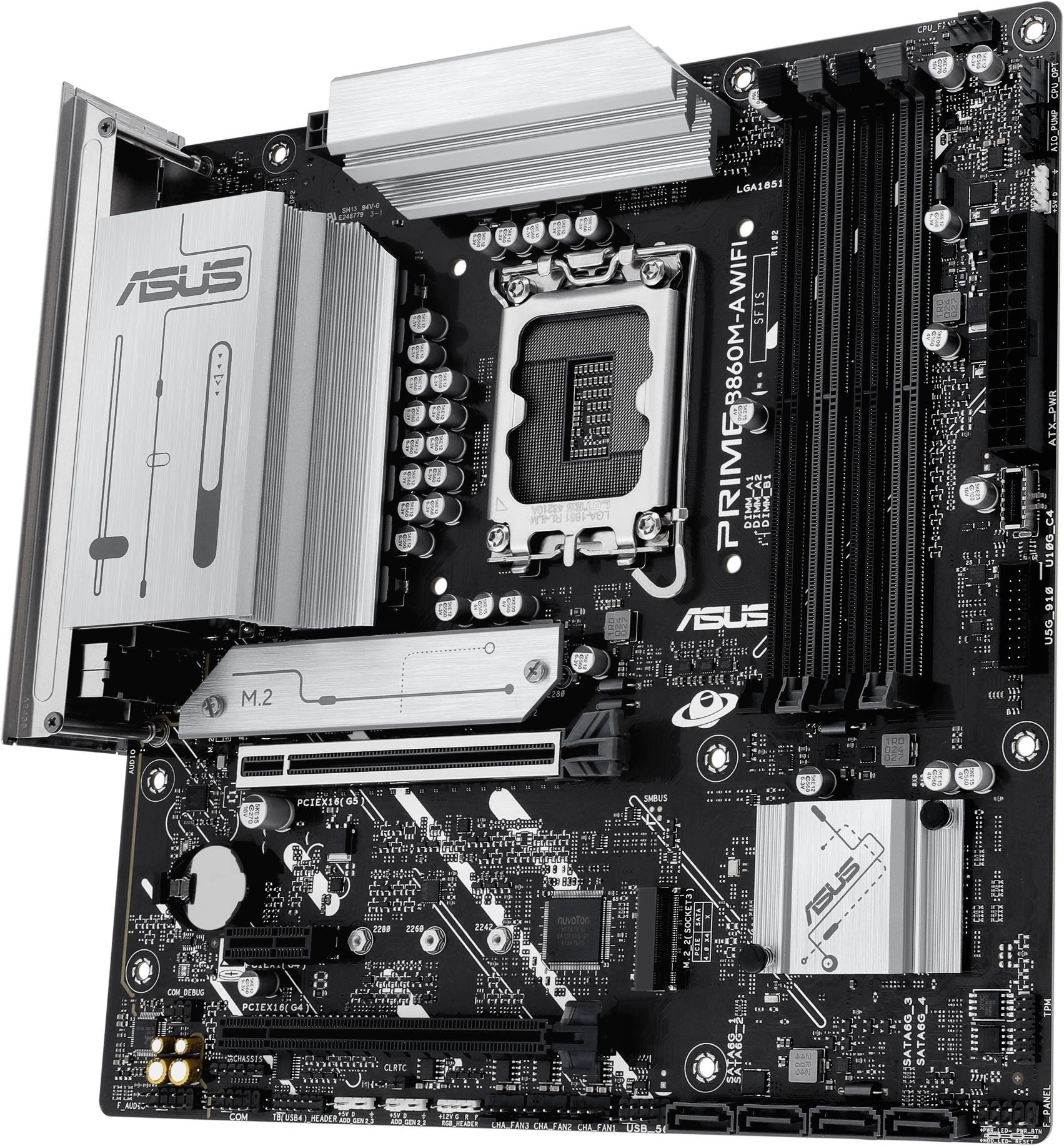 Материнская плата Asus PRIME B860M-A WIFI Soc-1851 Intel B860 4xDDR5 mATX AC`97 8ch(7.1) 2.5Gg RAID+HDMI+DP — миниатюра 7