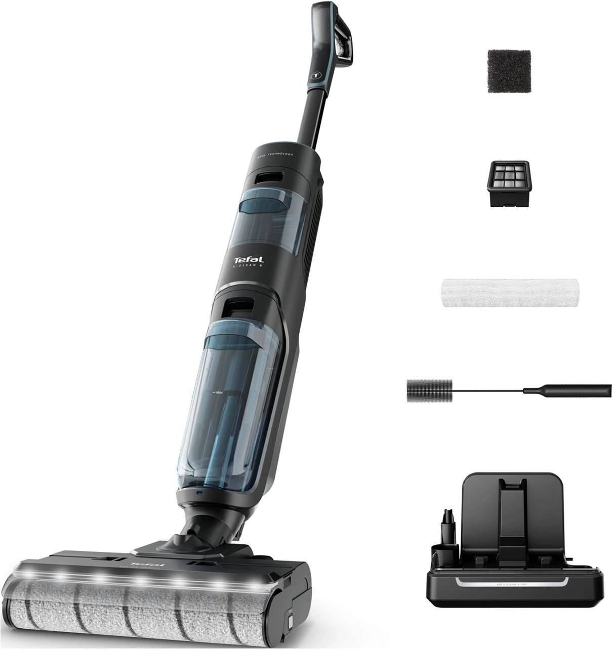 Пылесос моющий Tefal X-Clean 5 GF5555F0 200Вт серый/черный — фото 1