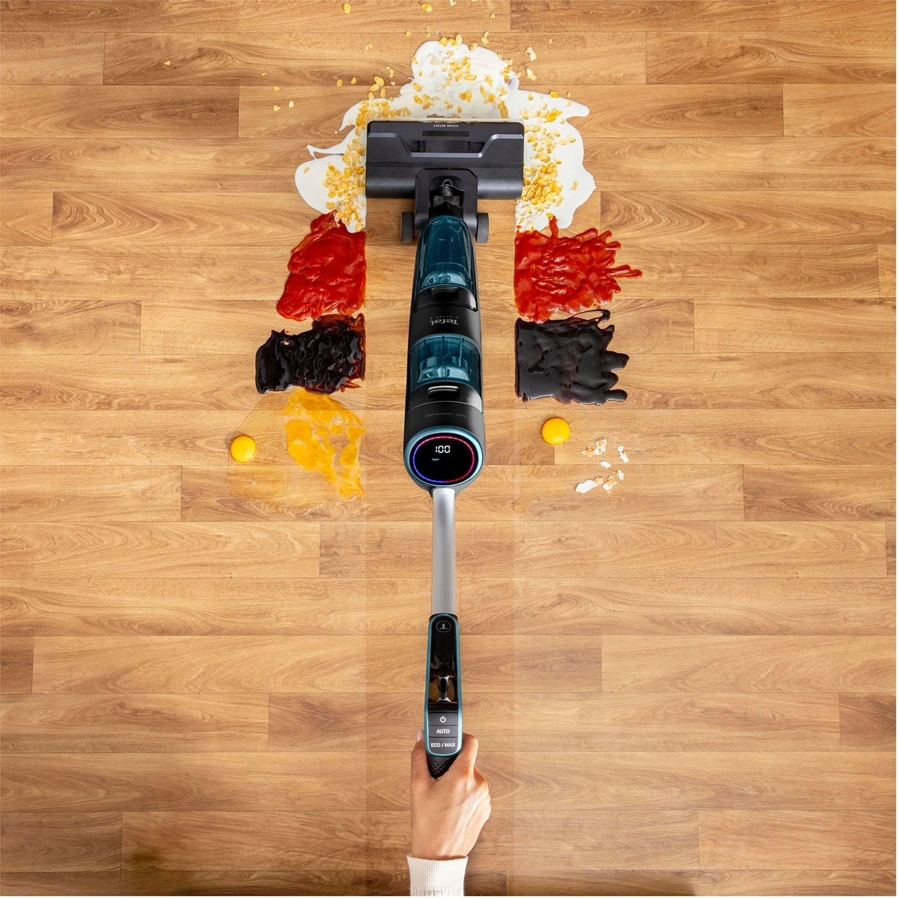 Пылесос моющий Tefal X-Clean 5 GF5555F0 200Вт серый/черный — миниатюра 3