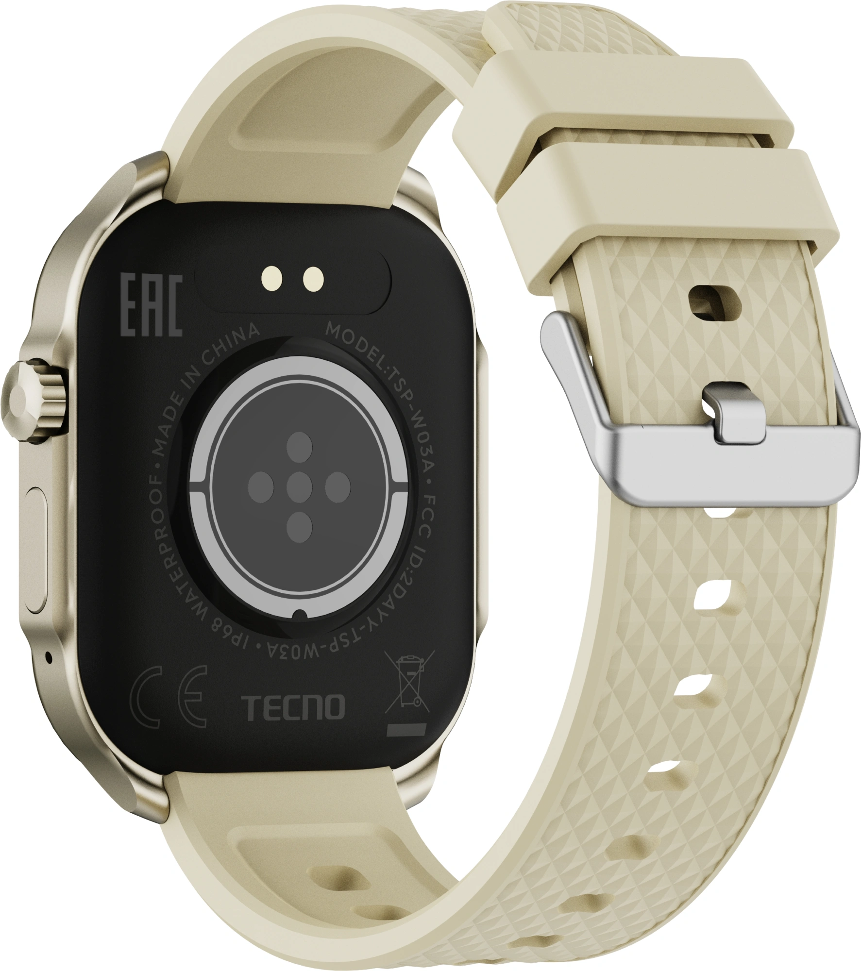 Смарт-часы Tecno Watch 3 Active 2.04" LCD корп.золотистый рем.золотистый (W03A) — миниатюра 2