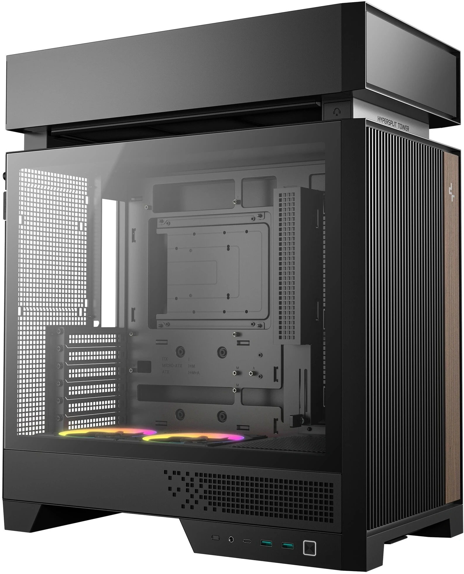 Корпус Deepcool CL660 черный/коричневый без БП ATX 4x120mm 5x140mm 2xUSB3.0 audio bott PSU — фото 1