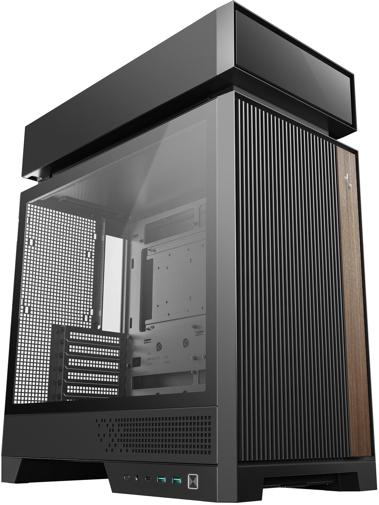 Корпус Deepcool CL660 черный/коричневый без БП ATX 4x120mm 5x140mm 2xUSB3.0 audio bott PSU — миниатюра 2