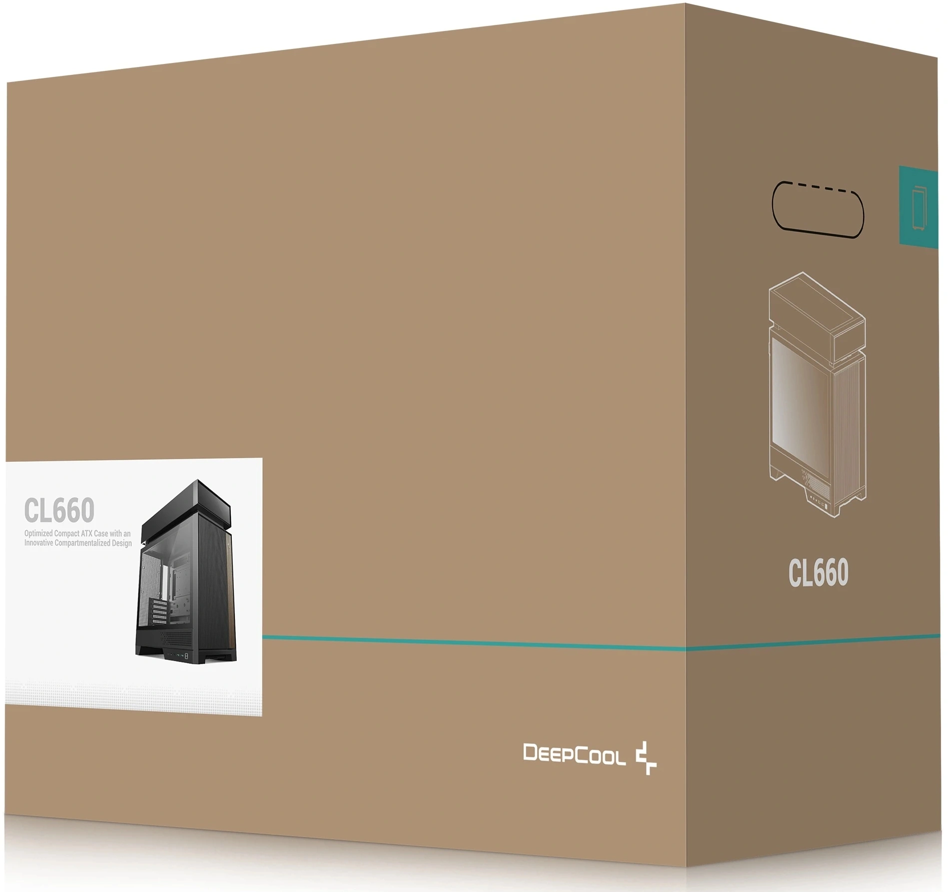 Корпус Deepcool CL660 черный/коричневый без БП ATX 4x120mm 5x140mm 2xUSB3.0 audio bott PSU — миниатюра 11