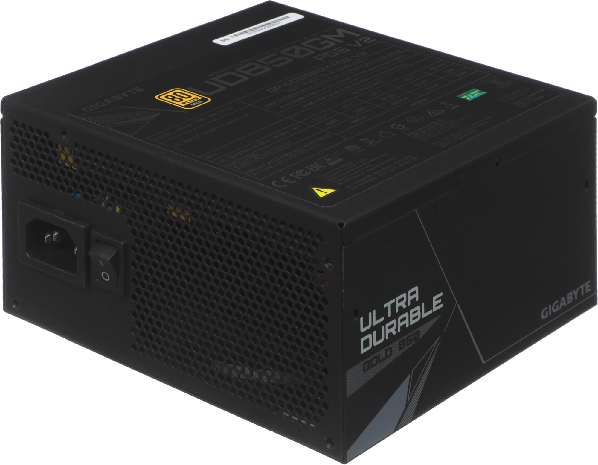 Блок питания Gigabyte ATX 850W GP-UD850GM PG5 V2 Gen.5 80+ gold (20+4pin) APFC 120mm fan 8xSATA Cab Manag RTL — миниатюра 8