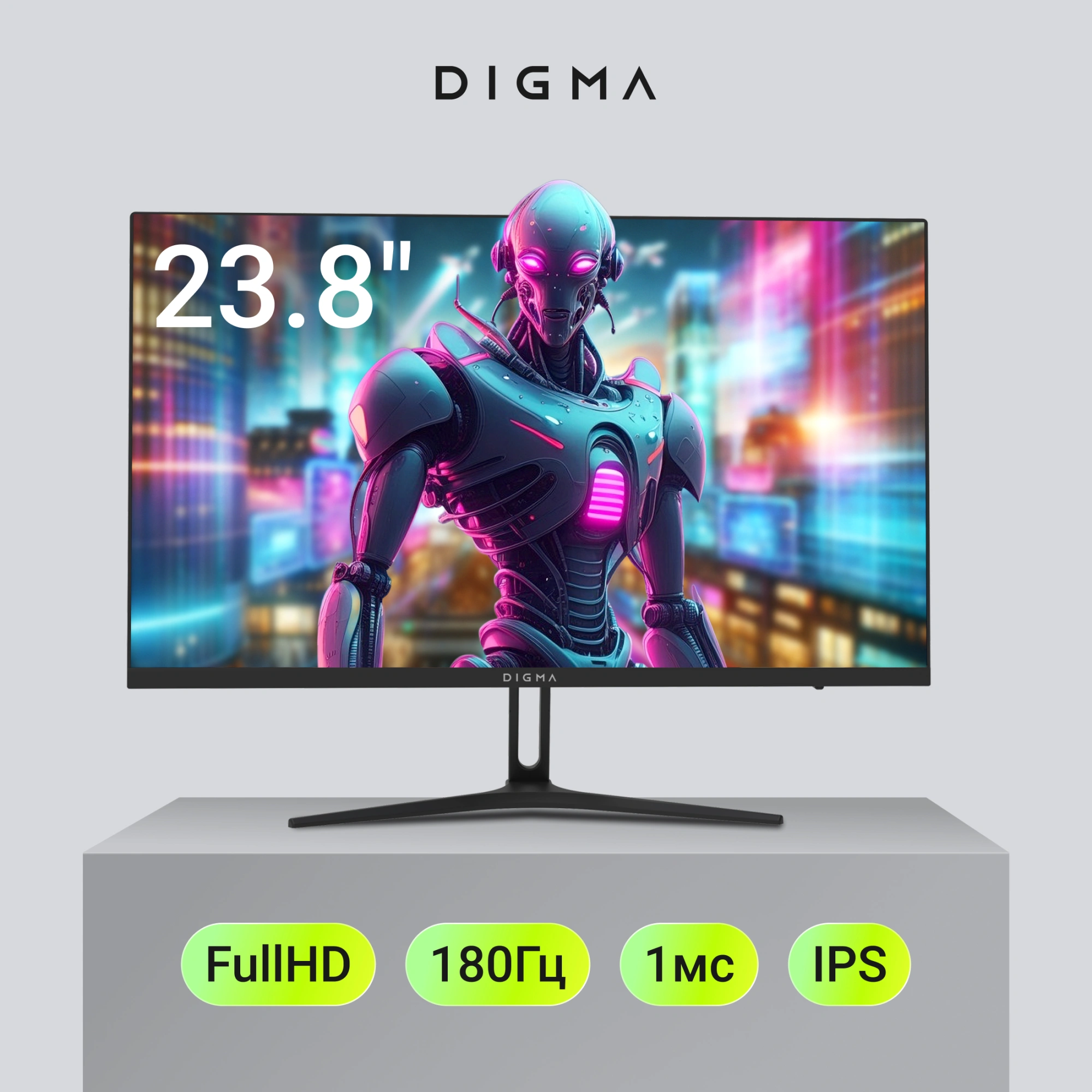 Монитор Digma 23.8" Overdrive 24P411F черный IPS LED 1ms 16:9 HDMI M/M матовая 250cd 178гр/178гр 1920x1080 180Hz G-Sync FreeSync DP FHD 2.8кг — миниатюра 5