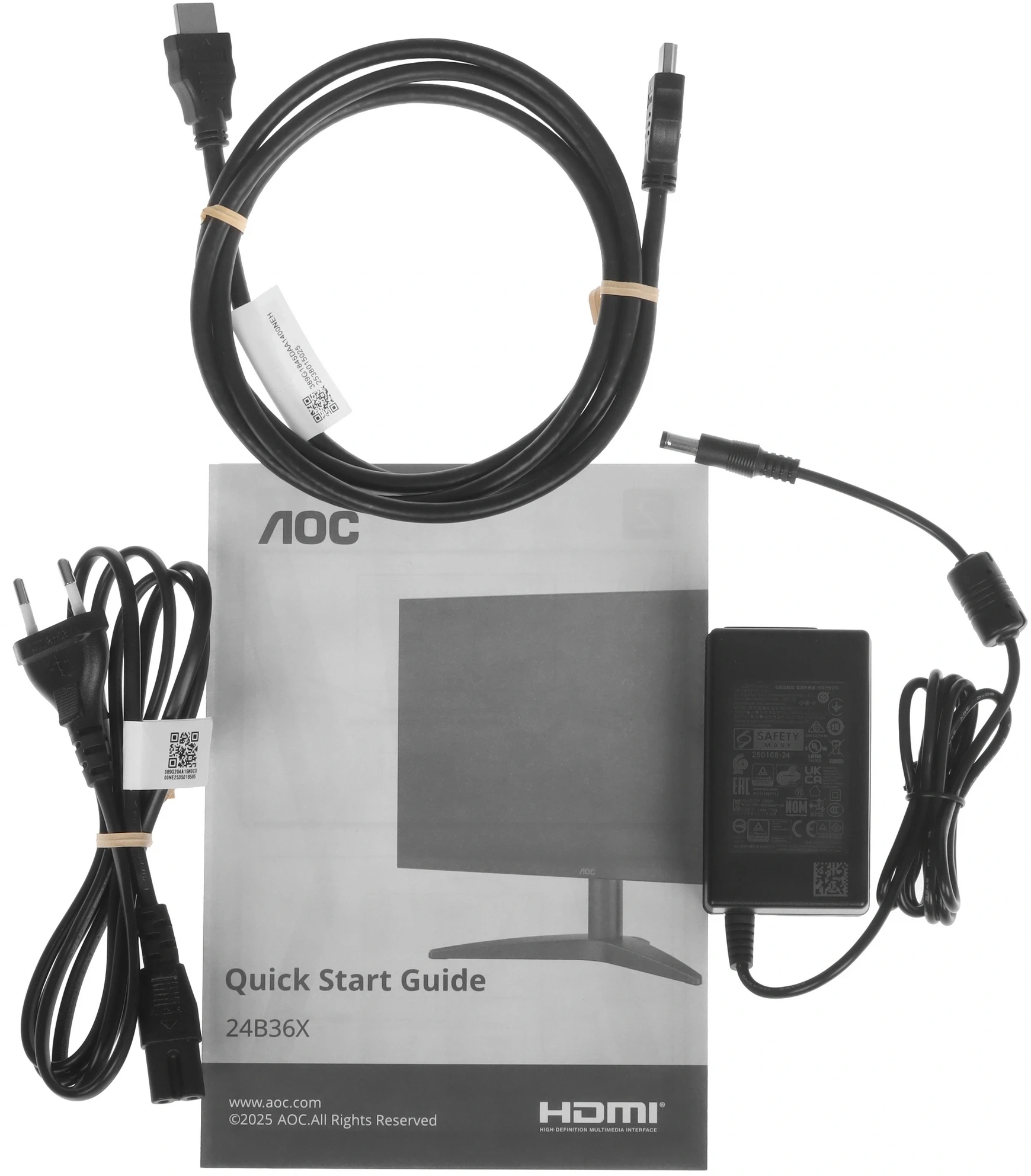 Монитор AOC 23.8" 24B36X черный IPS LED 16:9 HDMI матовая 300cd 178гр/178гр 1920x1080 144Hz DP FHD 2.52кг — миниатюра 12