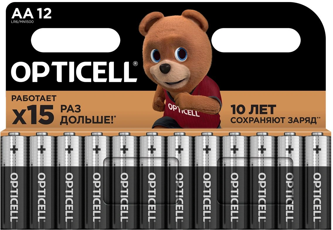Батарея Opticell Basic LR6 AA (12шт) блистер — миниатюра 4