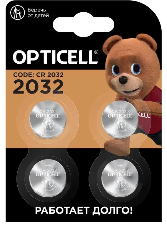 Батарея Opticell Specialty 2032 CR2032 (4шт) блистер — фото 1