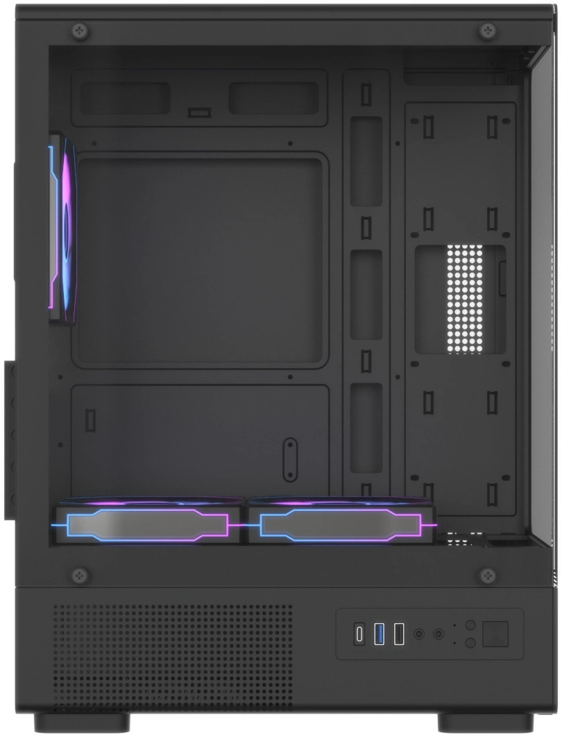 Корпус Formula Crystal Z1CM Plus AR v2 черный без БП mATX 2x120mm 1xUSB2.0 1xUSB3.0 audio bott PSU — миниатюра 10