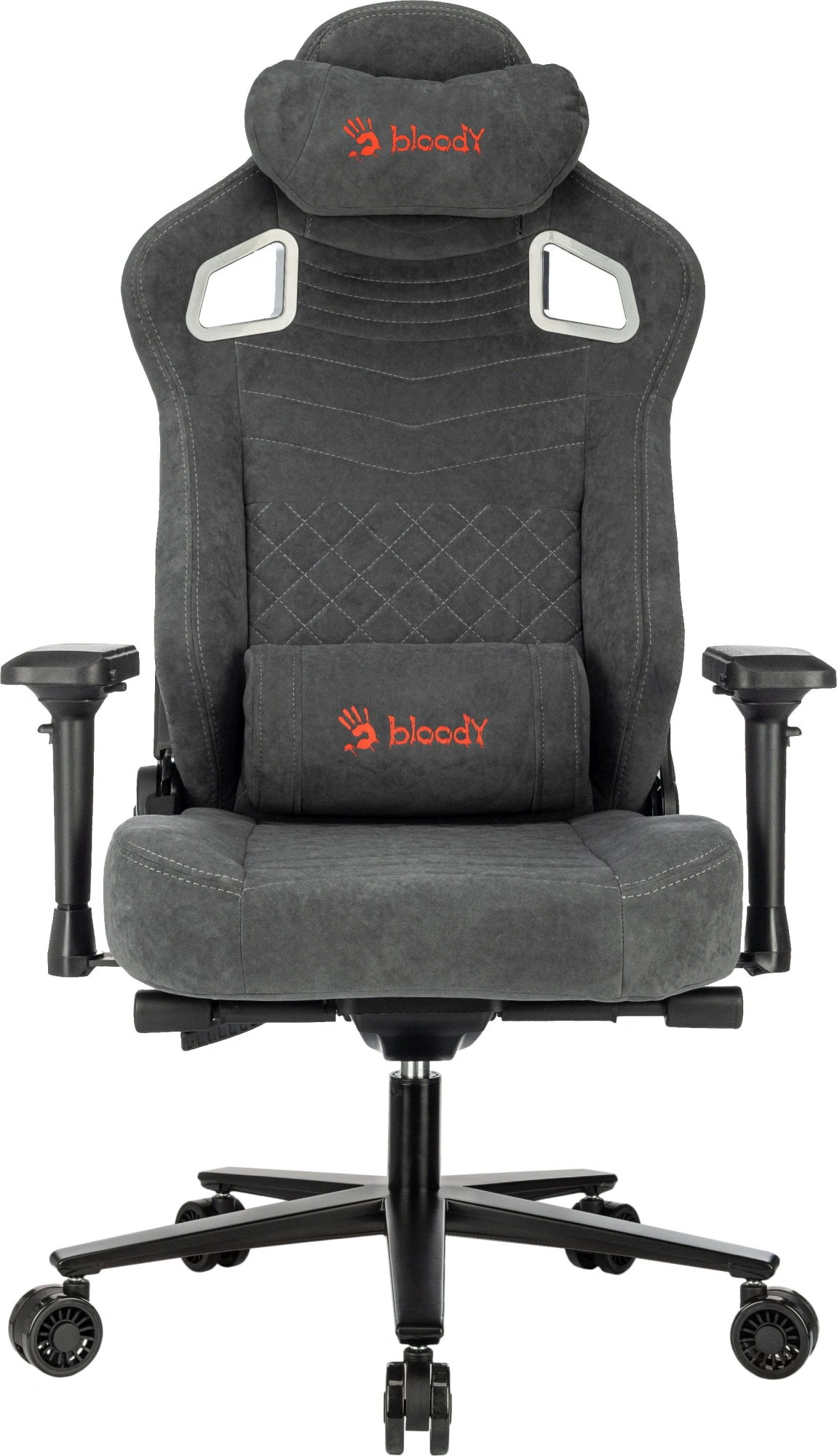 Кресло игровое A4Tech Bloody GC-660 серый Formula 968 искусственная замша с подголов. крестов. металл — миниатюра 2