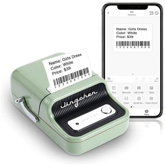 Термопринтер Niimbot B21S (1746725) 203dpi 60мм/с/USB/BT для печ.этик. зеленый — миниатюра 8