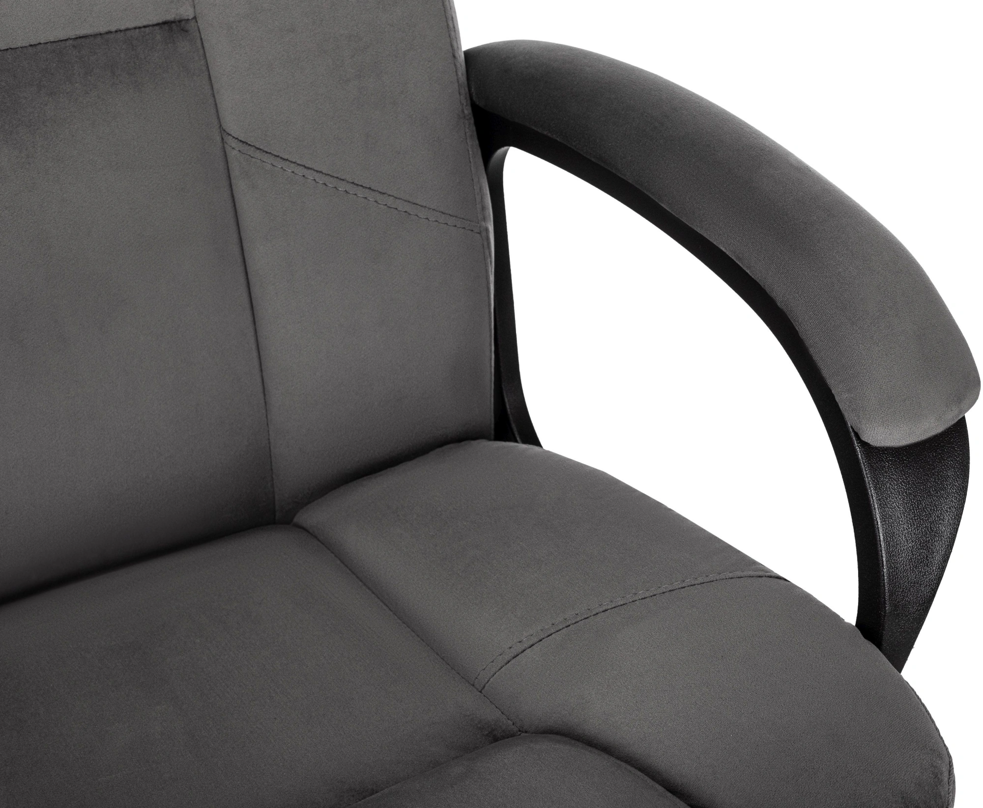 Кресло руководителя Бюрократ CH-800 Fabric темно-серый крестов. пластик — миниатюра 8